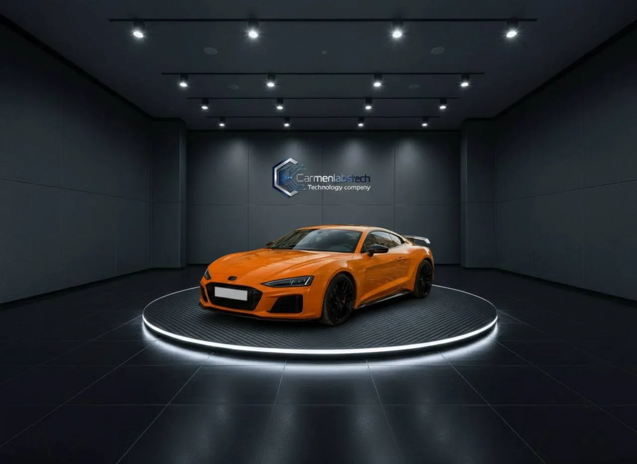 AI-generated car showroom photo